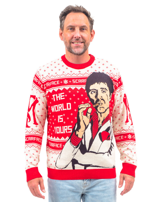 Scarface Tony Montana Hässlicher Weihnachtspullover für Männer und Frauen