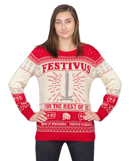 Women's Seinfeld Festivus Ugly Christmas Sweater