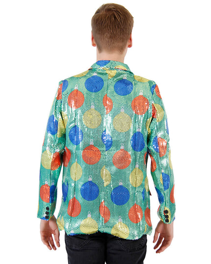 Paillettenornamente, hässlicher Weihnachtsblazer