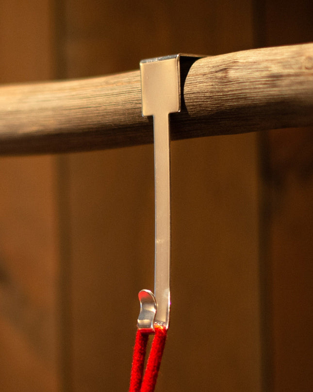 Silberner Weihnachtsstrumpfaufhänger