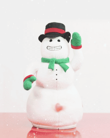 Naughty Happy Snowman Animated Plush Toy