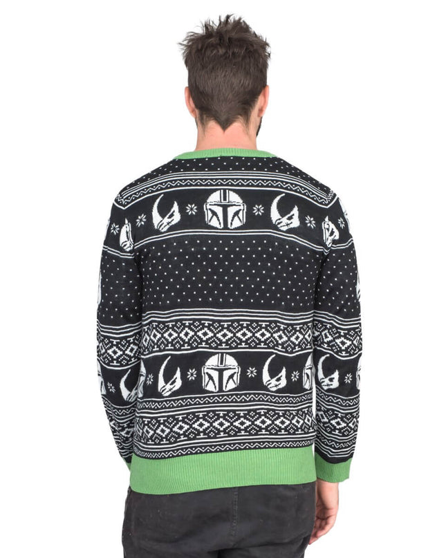 Star Wars Baby Yoda Weihnachtspullover mit Lichtern