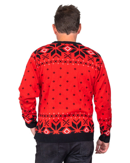 Lustiger, hässlicher Weihnachtspullover aus den 1980er Jahren mit Sticky Bandits-Motiven