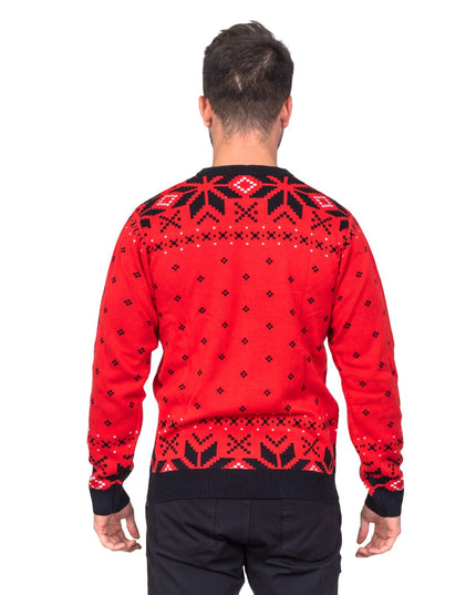 Lustiger, hässlicher Weihnachtspullover aus den 1980er Jahren mit Sticky Bandits-Motiven