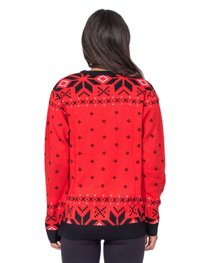 Lustiger, hässlicher Weihnachtspullover aus den 1980er Jahren mit Sticky Bandits-Motiven