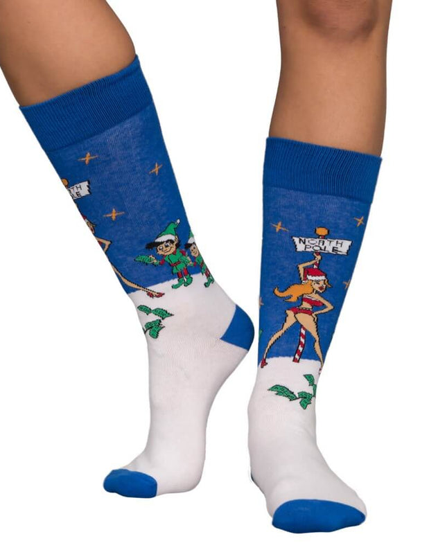 Stripper Pole Ugly Christmas Socks