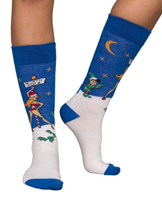 Stripper Pole Ugly Christmas Socks