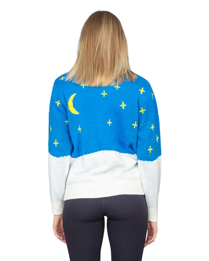 Damen-Weihnachtspullover mit Stripperstangenmotiv