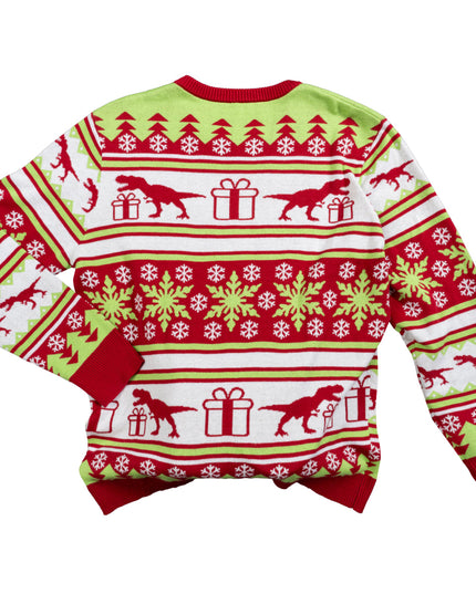 T-Rex Santa Hat 3D Flappy Sweater
