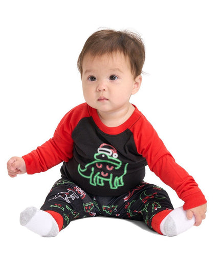 Baby Girl's Saint Nickosaurus Crew Neck Pajama Set