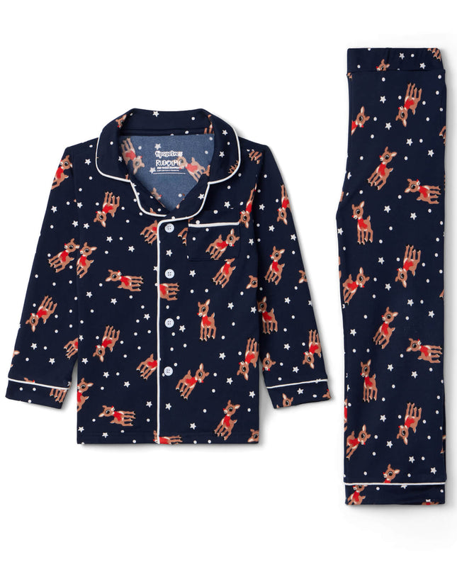 Baby Boy's Rudolph Lapel Pajama Set
