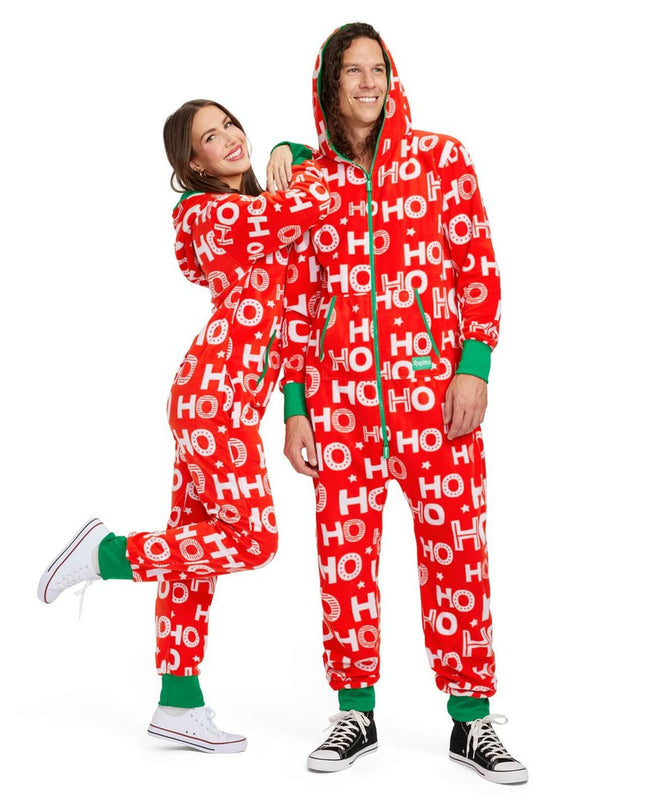Matching Ho Ho Ho Couples Jumpsuits