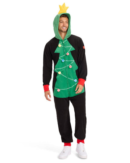 Men's Christmas Tree Toss Game Jumpsuit