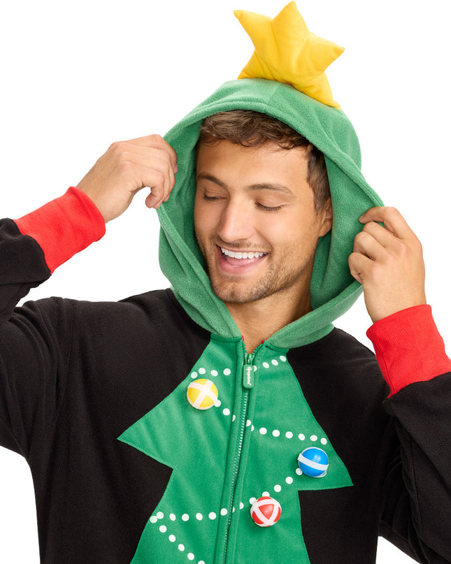 Men's Christmas Tree Toss Game Jumpsuit