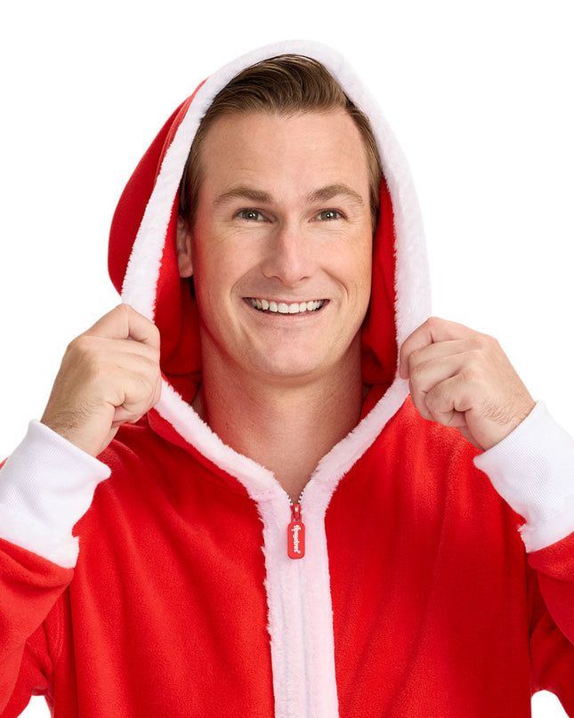 Men's Santa Jumpsuit With Fur