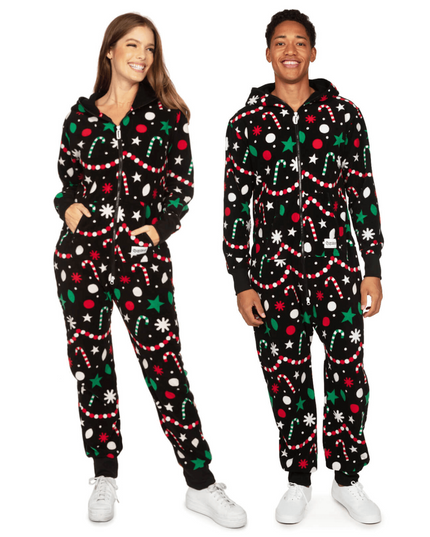Matching Holiday Goodies Couples Jumpsuits
