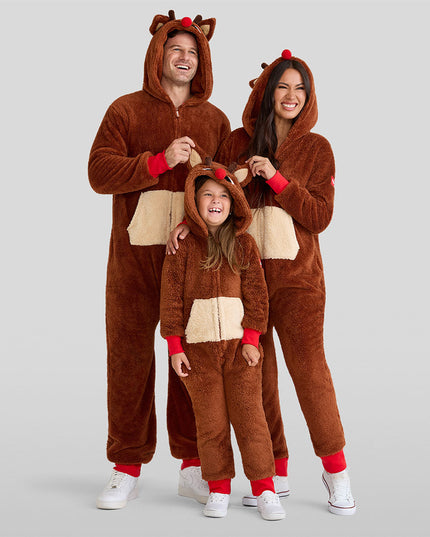Toddler Boy's Rudolph Sherpa Jumpsuit
