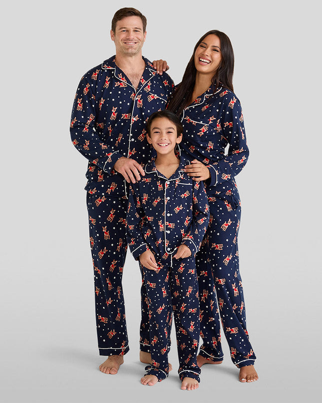 Men's Rudolph Lapel Pajama Set
