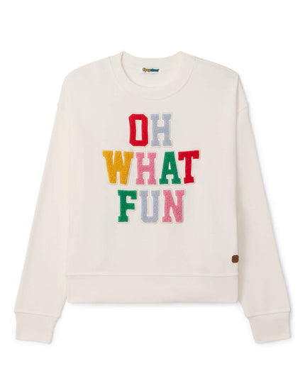 Women's Oh What Fun Patch Letter Sweatshirt