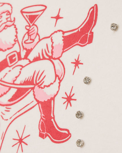 Women's Full of Holiday Spirit Rhinestone Embellished Sweatshirt