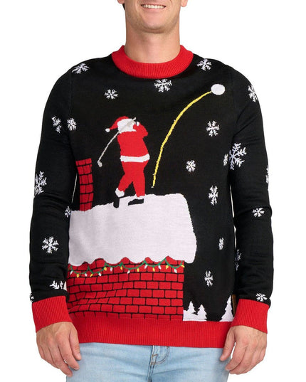 Men's Santa Slice Light Up Ugly Christmas Sweater