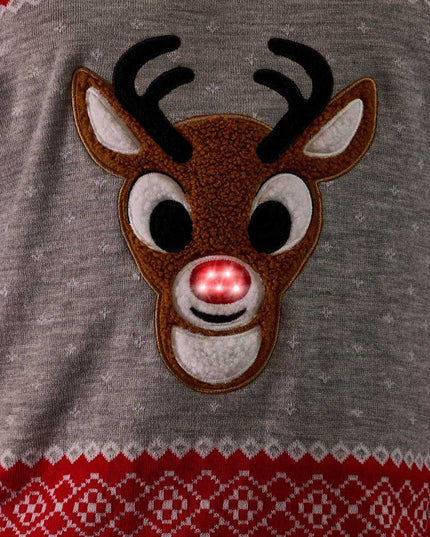 Men's Rudolph Light Up Ugly Christmas Sweater