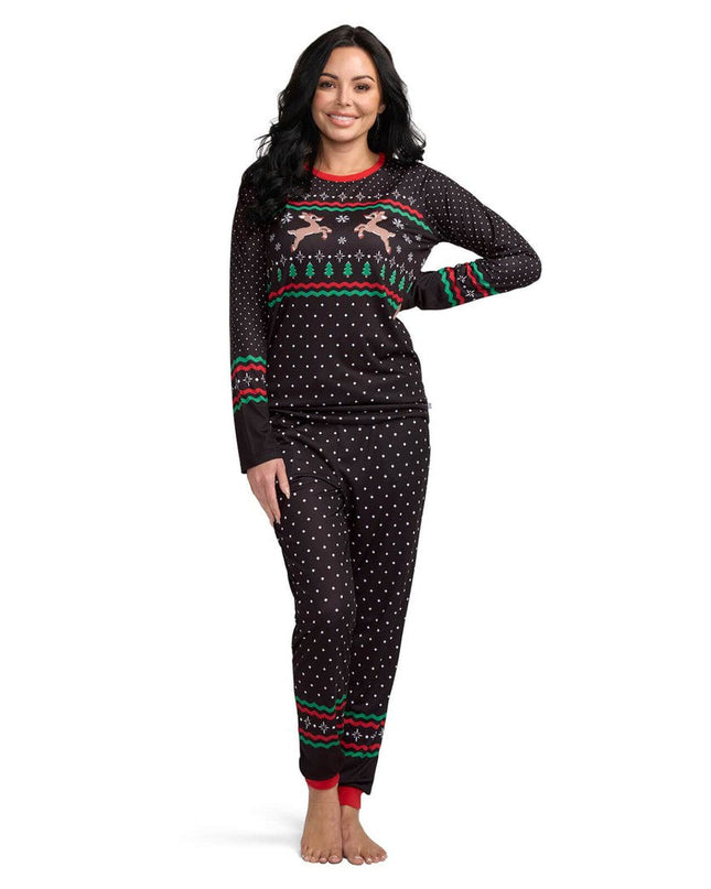 Matching Fair Isle Rudolph Crew Neck Family Pajamas
