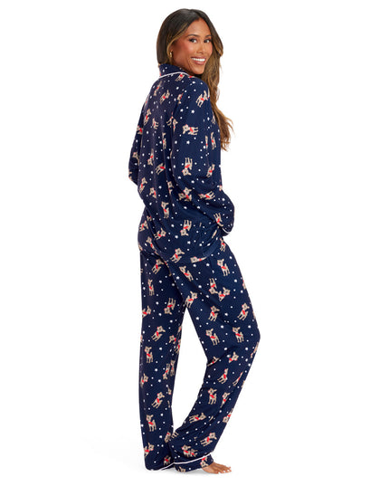 Women's Rudolph Lapel Pajama Set