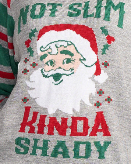 Women's Not Slim, Kinda Shady Ugly Christmas Sweater