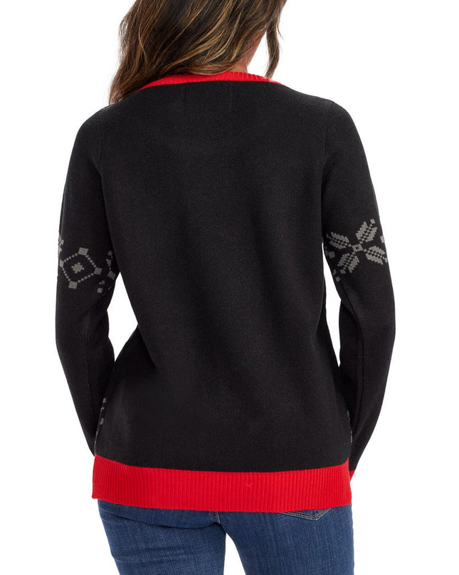 Women's Ho Ho Hello Neon LED Light Up Ugly Christmas Sweater