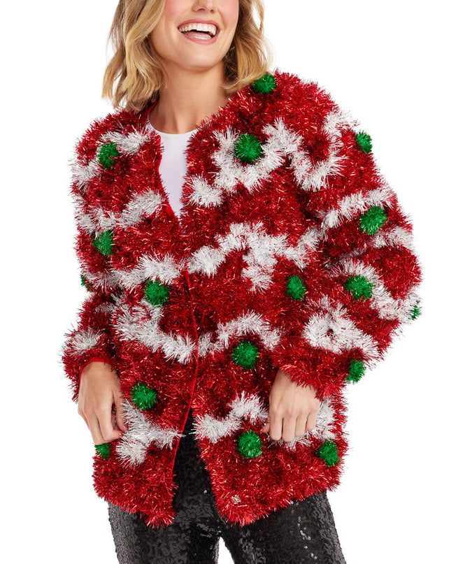 Women's Decked in Red Christmas Cardigan Sweater