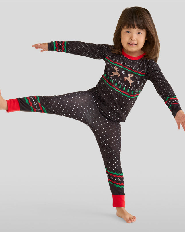 Matching Fair Isle Rudolph Crew Neck Family Pajamas
