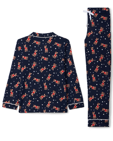 Boy's Rudolph Lapel Pajama Set