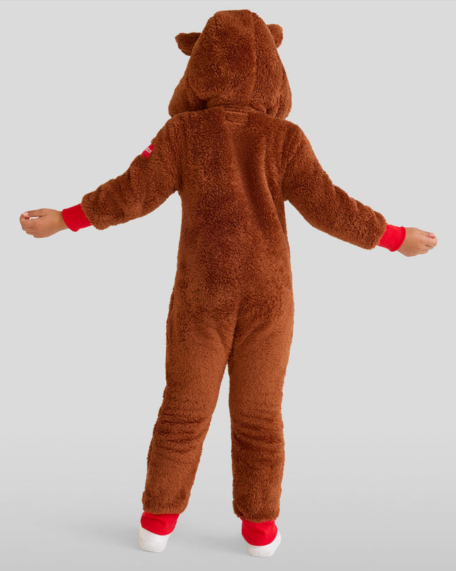 Girl's Rudolph Sherpa Jumpsuit