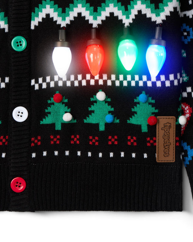 Matching Fair Isle Rudolph Light Up Family Cardigan Sweaters