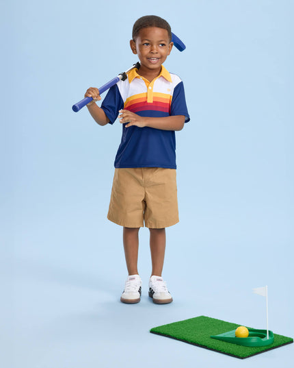 Toddler Boy's Slice of Sunset Golf Polo