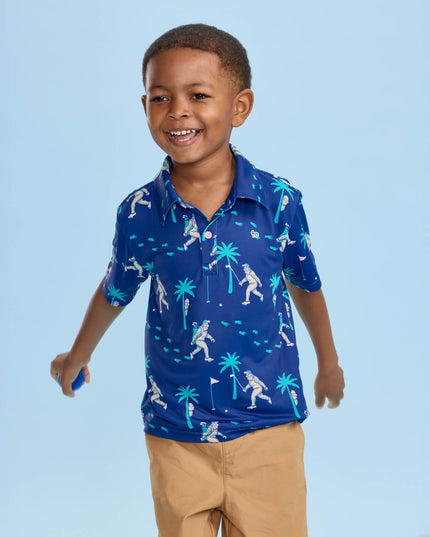 Toddler Boy's Bigfoot Bogey Golf Polo