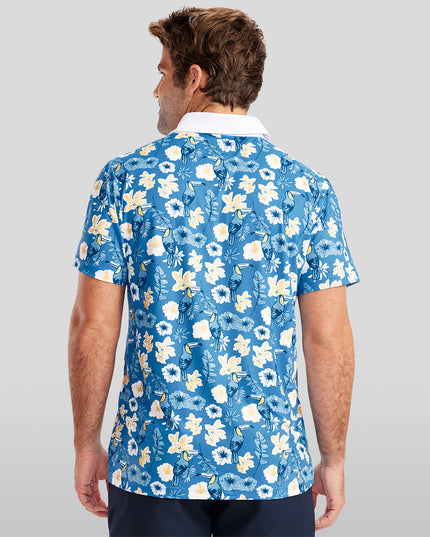 Men's Blue Botanics Golf Polo
