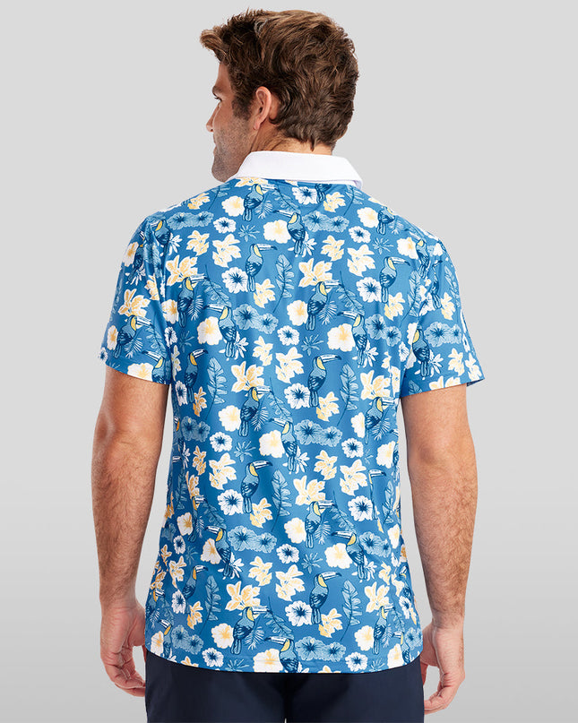 Men's Blue Botanics Disc Golf Polo