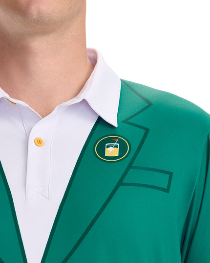 Men's Green Blazer Golf Polo