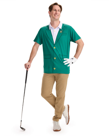 Men's Green Blazer Golf Polo