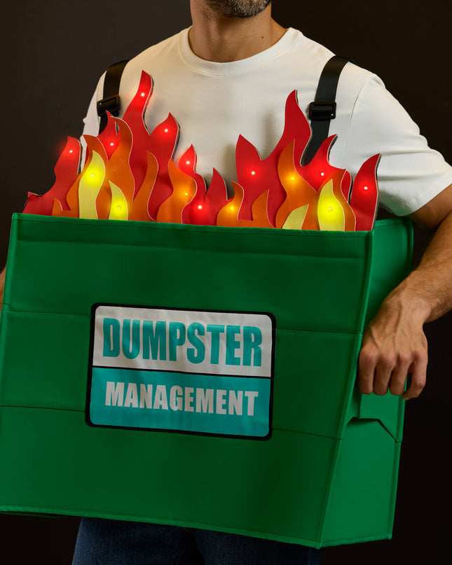 Men's Dumpster Fire Light Up Costume