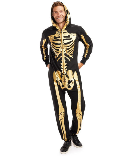 Men's Gold Skeleton Costume
