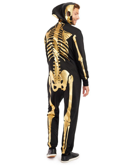 Men's Gold Skeleton Costume