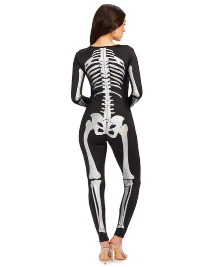 Shimmer Skeleton Bodysuit Costume