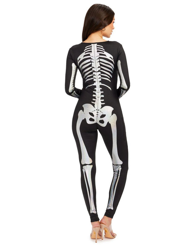 Shimmer Skeleton Bodysuit Costume