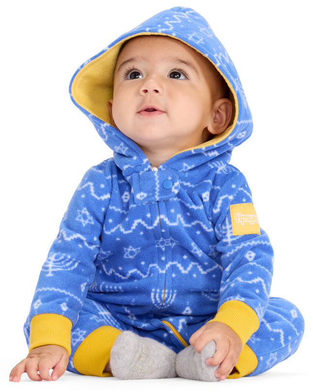 Baby Boy's Blue Hanukkah Jumpsuit