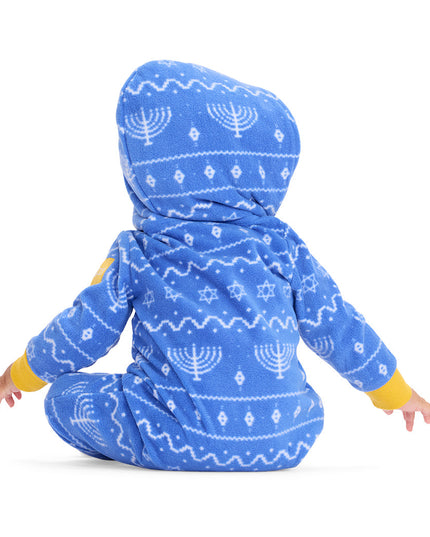 Baby Boy's Blue Hanukkah Jumpsuit