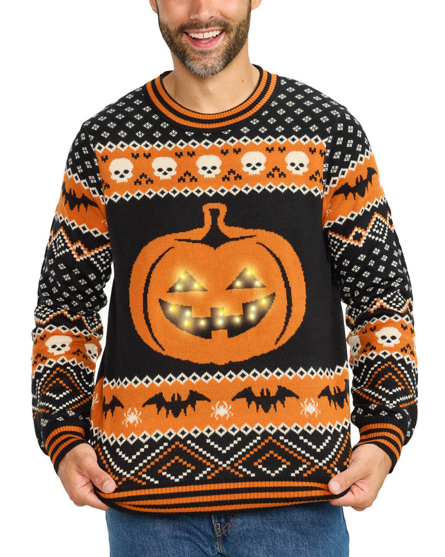 Men's Pumpkin Light Up Sweater