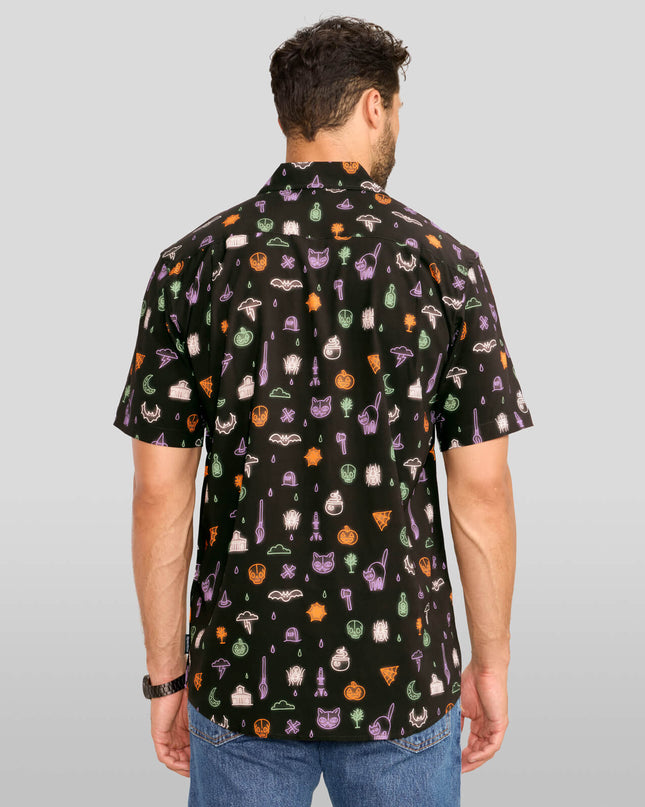 Men's Black Magic Button Down Shirt